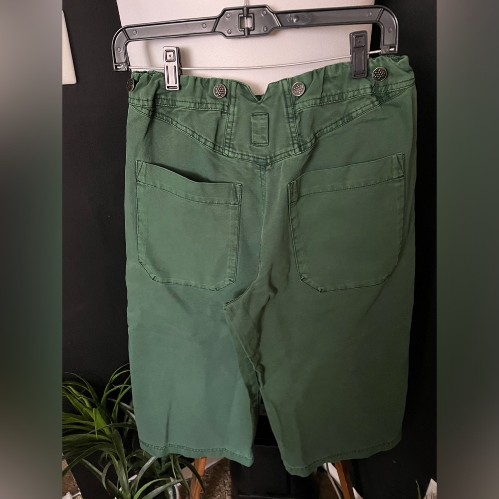 NWOT FREE PEOPLE Keep Calling Crop Pants In Green MSRP $128 Size 4 Oversized - Picture 8 of 8
